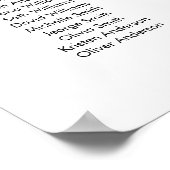 Poster 16 Tableaux Nos personnes préférées Plan de tablea (Coin)