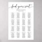 Poster 16 Tableaux Trouvez Votre Siège Graphique (Devant)