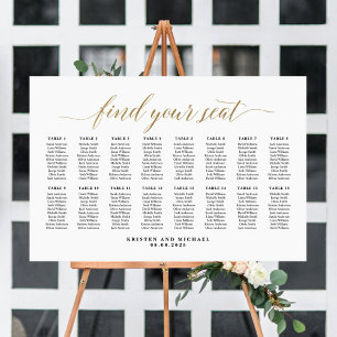 Poster 16 Tables Classy Trouvez Votre Siège Graphique