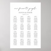 Poster 16 Tables Simple Notre Plan de Table des Personnes (Devant)