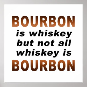 POSTER 16" X 16" - Tout Whiskey N'Est Pas BOURBON 