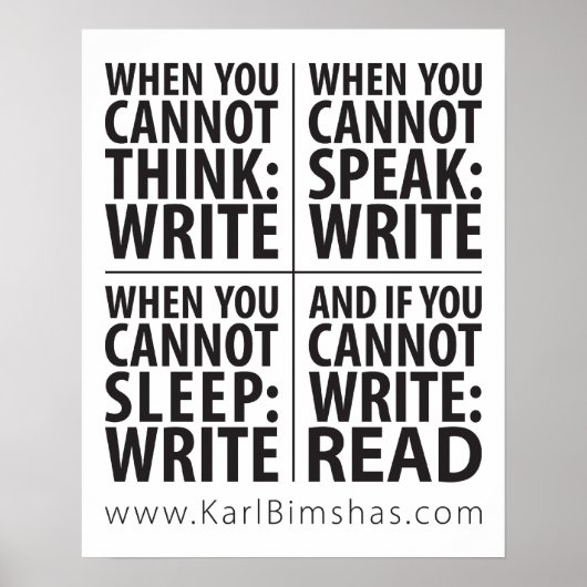 Poster 16" x 20" Quand écrire l'affiche (Devant)