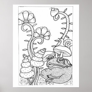 Poster 16"x 20" Toad avec coloration imaginaire