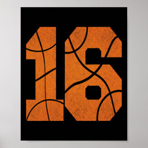 Poster 16e anniversaire Bysketbyll Boys Kids