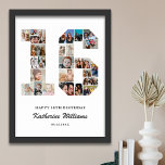 Poster 16e anniversaire Numéro 16 Photo personnalisée Col<br><div class="desc">Célébrez le 16e anniversaire de votre ado avec cette affiche personnalisée de collage photo numéro 16. Ce cadeau personnalisable est une façon parfaite de présenter des souvenirs précieux de la première année de votre enfant. L'affiche comporte un collage de photos qui capturent ces moments spéciaux, et il peut être customisé...</div>