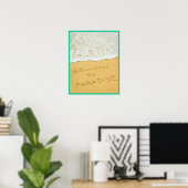 Poster 16x20 Paradise Beach Wall Art (Bureau à domicile)