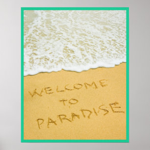 Poster 16x20 Paradise Beach Wall Art