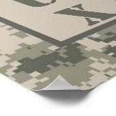 Poster 16x24 Nursery Art ABC Chart ARMY ACU Camoflauge (Coin)