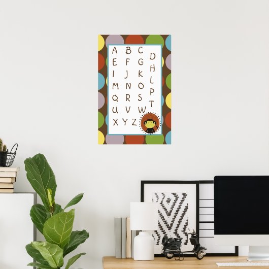 Poster 16x24 Nursery Art ABC Chart Jungle Tales Safari (Bureau à domicile)