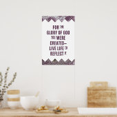 Poster 16x24 Violet Marbre Art Imprimer Semi brillant (Cuisine)