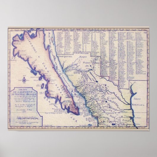 Poster 1705 poster/impression californienne et néo-mexica (Devant)