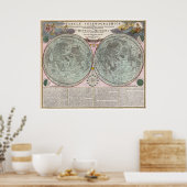 Poster 1707 Carte de la Lune (Cuisine)