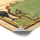 Poster 1720 Carte de la Californie comme île (Coin)