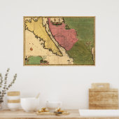 Poster 1720 Carte de la Californie comme île (Cuisine)