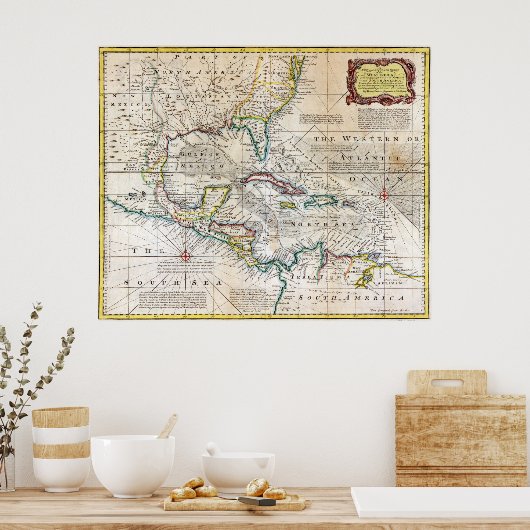 Poster 1720 Graphique des Antilles (Cuisine)