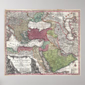 Poster 1730 Seutter Map of Turkey (Ottoman Empire) (Devant)