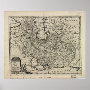 Poster 1747 Nouvelle et exacte carte de Perse Emanuel Bow