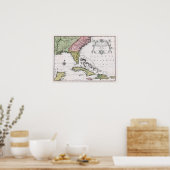 Poster 1755 Carolina et Floride et les îles Bahaméennes (Cuisine)