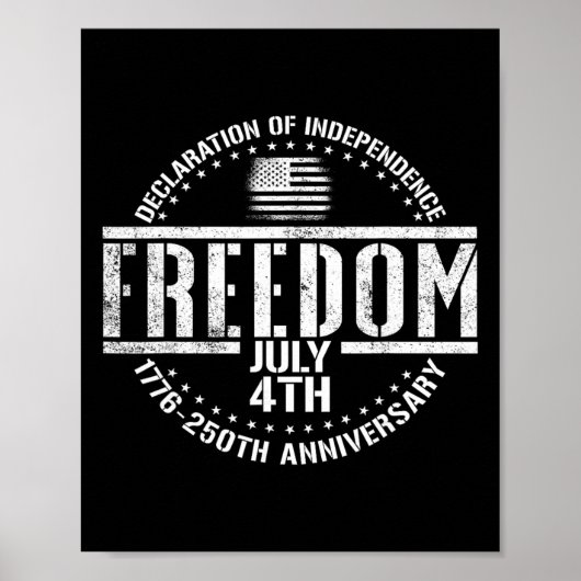 Poster 1776 2026 250e anniversaire déclaration d'indépend (Devant)