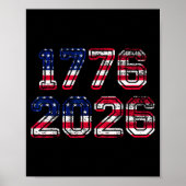 Poster 1776-2026 250th Birthday American Flag Eagle Shirt (Devant)