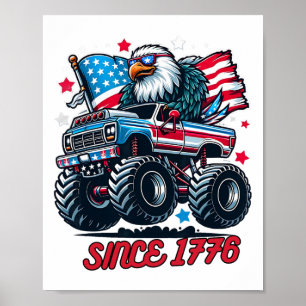 Poster 1776 4 juillet Ld Eagle Drapeau Usa 250 Anniversai