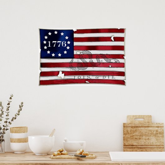 Poster 1776 American Flag (Cuisine)