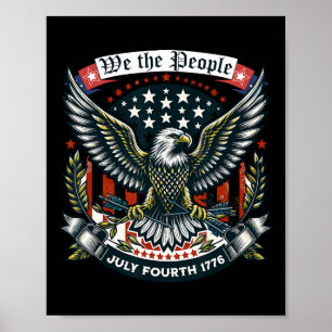 Poster 1776 La vie la liberté poursuite du bonheur 4 juil