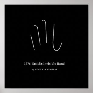 Poster 1776 Main invisible de Smith minimaliste