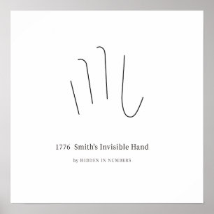 Poster 1776 Main invisible de Smith minimaliste