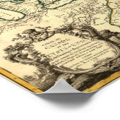 Poster 1778 Carte du Canada et des États-Unis (Coin)