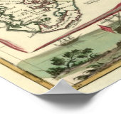 Poster 1778 Le Isole Bermude Carte (Coin)