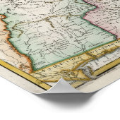 Poster 1784 Carte des États-Unis d'Amérique (Coin)