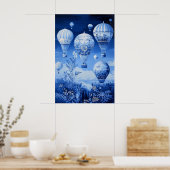 Poster 1789 Ballons flottants à air chaud (Cuisine)