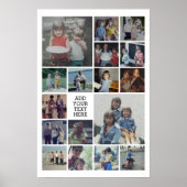 Poster 17 Collage photo et texte - Peut modifier blanc (Devant)