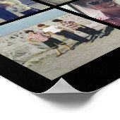 Poster 17 Collage photo et texte - Peut modifier noir (Coin)