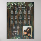 Poster 17 Table Bois rustique Gypsophila Mousse DE SIÈGE (Devant)