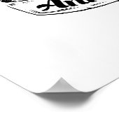 Poster 17e anniversaire du Mariage Roses noires et blanch (Coin)