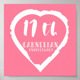 Poster 17e anniversaire Mariage carnélien traditionnel
