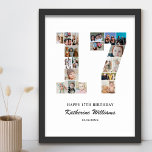 Poster 17e anniversaire Numéro 17 Photo personnalisée Col<br><div class="desc">Célébrez le 17e anniversaire de votre ado avec cette affiche personnalisée de collage photo numéro 17. Ce cadeau personnalisable est une façon parfaite de présenter des souvenirs précieux de la première année de votre enfant. L'affiche comporte un collage de photos qui capturent ces moments spéciaux, et il peut être customisé...</div>