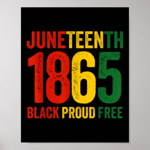 Poster 17ème Freeish Depuis 1865 Histoire des Noirs Femme