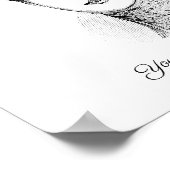 Poster 1800 Art d'une femme dans un Casquette floral (Coin)