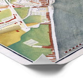 Poster 1800 Bordeaux, France Plan de la ville (Coin)