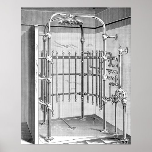 Poster 1800s Antique Shower (Devant)
