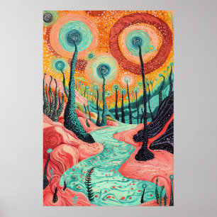 Poster 1801 Scénario surréaliste cosmique