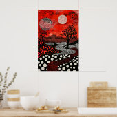 Poster 1809 Paysage surréaliste cosmique (Cuisine)