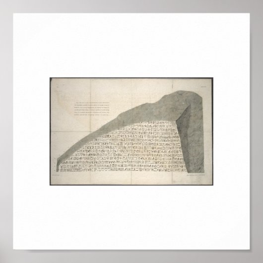 Poster 1810 Rosetta Stone Heiroglyphs Photo (Devant)