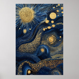 Poster 1814 Paysage surréaliste cosmique