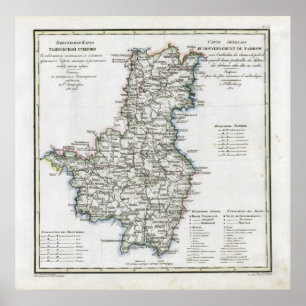 Poster 1821 Carte de Tambov Russie
