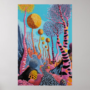 Poster 1822 Paysage surréaliste cosmique