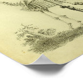 Poster 1824 Squelette Anatomie des humains et des chevaux (Coin)